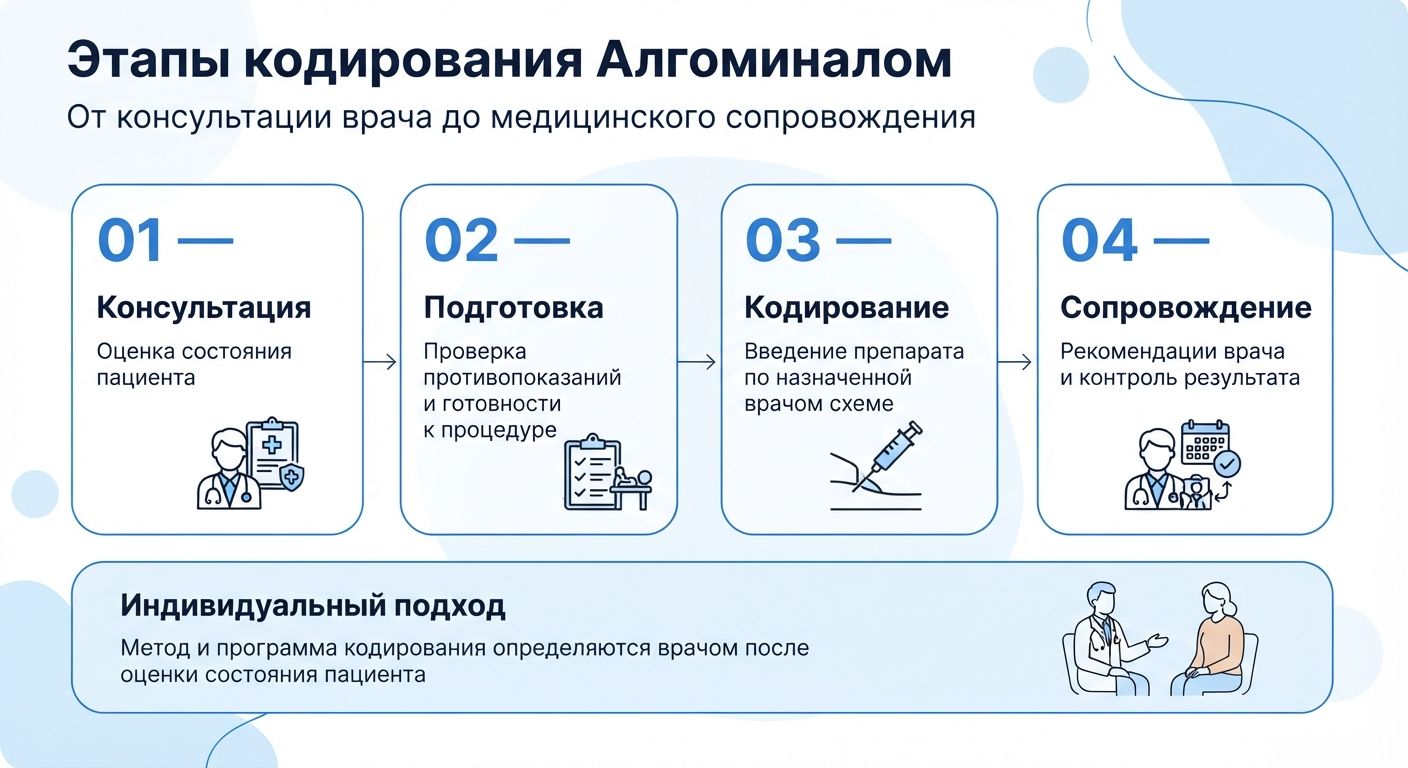 Кодирование препаратом «Алгоминал» в Завитинске инфографика